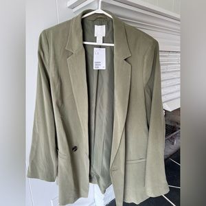 H&M brand new, never worn light olive green blazer